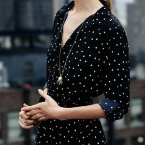 Ann Taylor Polka Dot Shirtdress XS